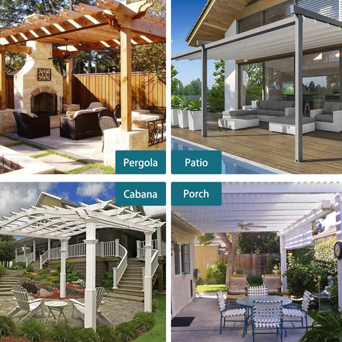 BONZER linen-style fabric softly diffuses sunlight while balancing privacy in patios and living spaces.