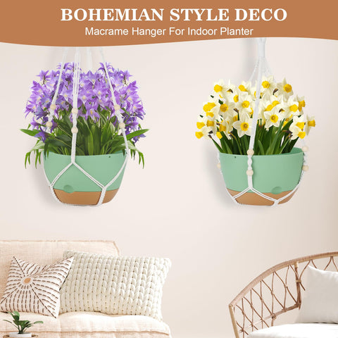 Boochcom ceiling hooks set provides secure hanging for planters.