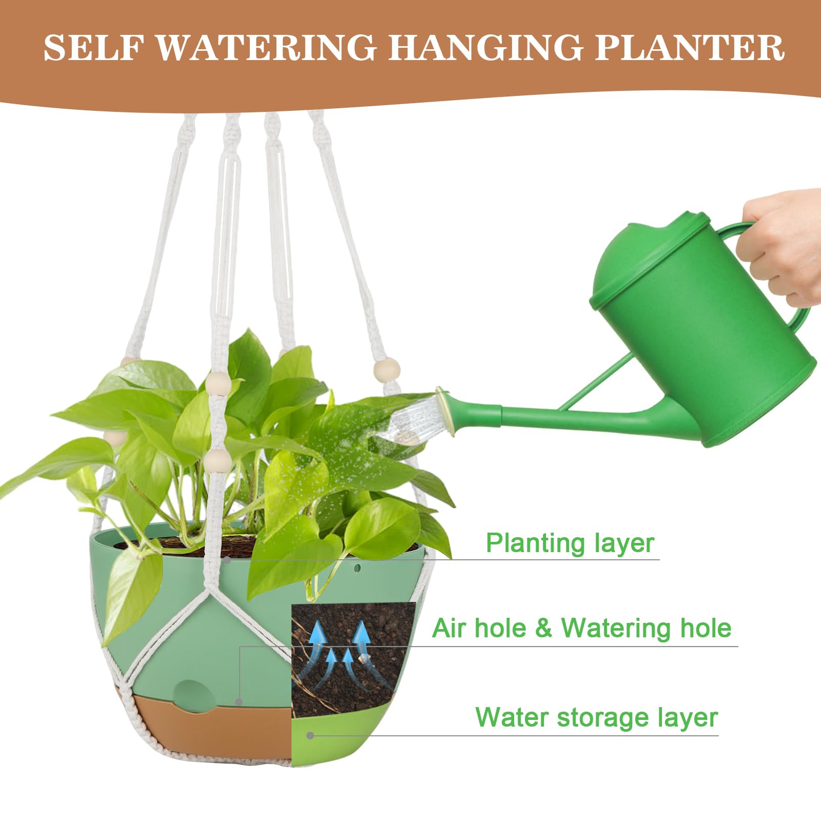 Boochcom drainage holes promote airflow and healthy plant growth.