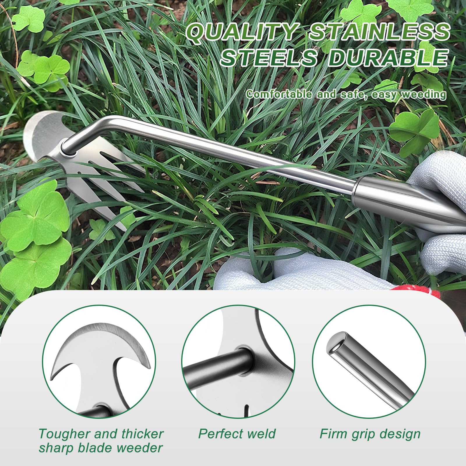 BOOLOOEN weed teeth dig and loosen soil for easy removal.