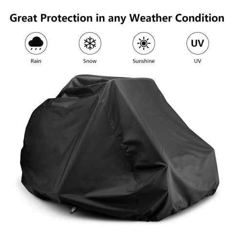BoomBa 60-inch deck tractor cover guards against dust and moisture.