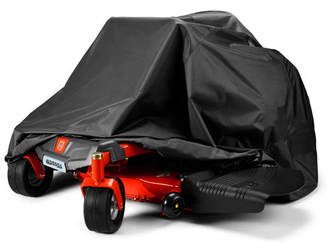 BoomBa zero-turn mower cover with 600D fabric protects from sun and rain when stored.