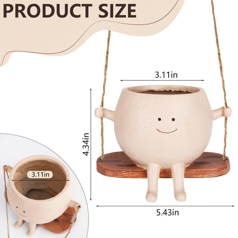 Boomluck hanging planter with drainage hole keeps plants healthy and easy to water.