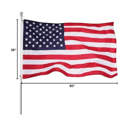 Vivid print delivers crisp patriotic colors on Boonipet flag.