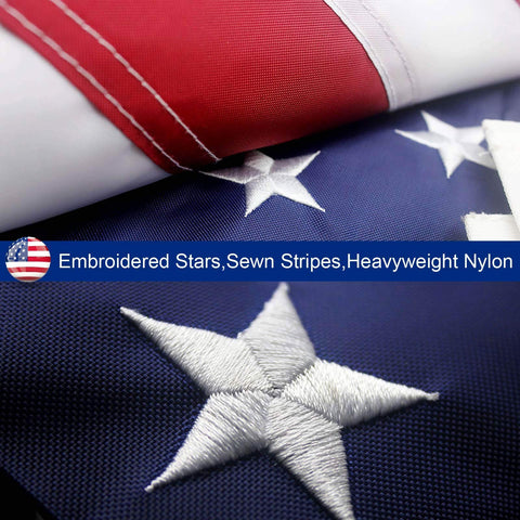 Boonipet flag brass grommets enable easy secure hanging on outdoor fixtures
