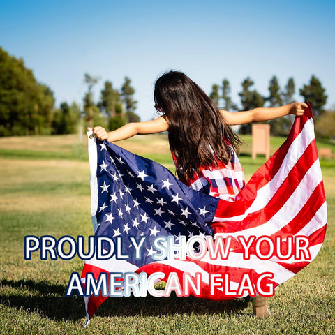 Boonipet American flag embroidered stars with sewn stripes for durable outdoor symbolism