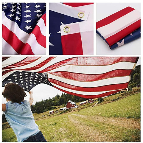 Boonipet US flag 5x8 durable construction suitable for calm-wind settings