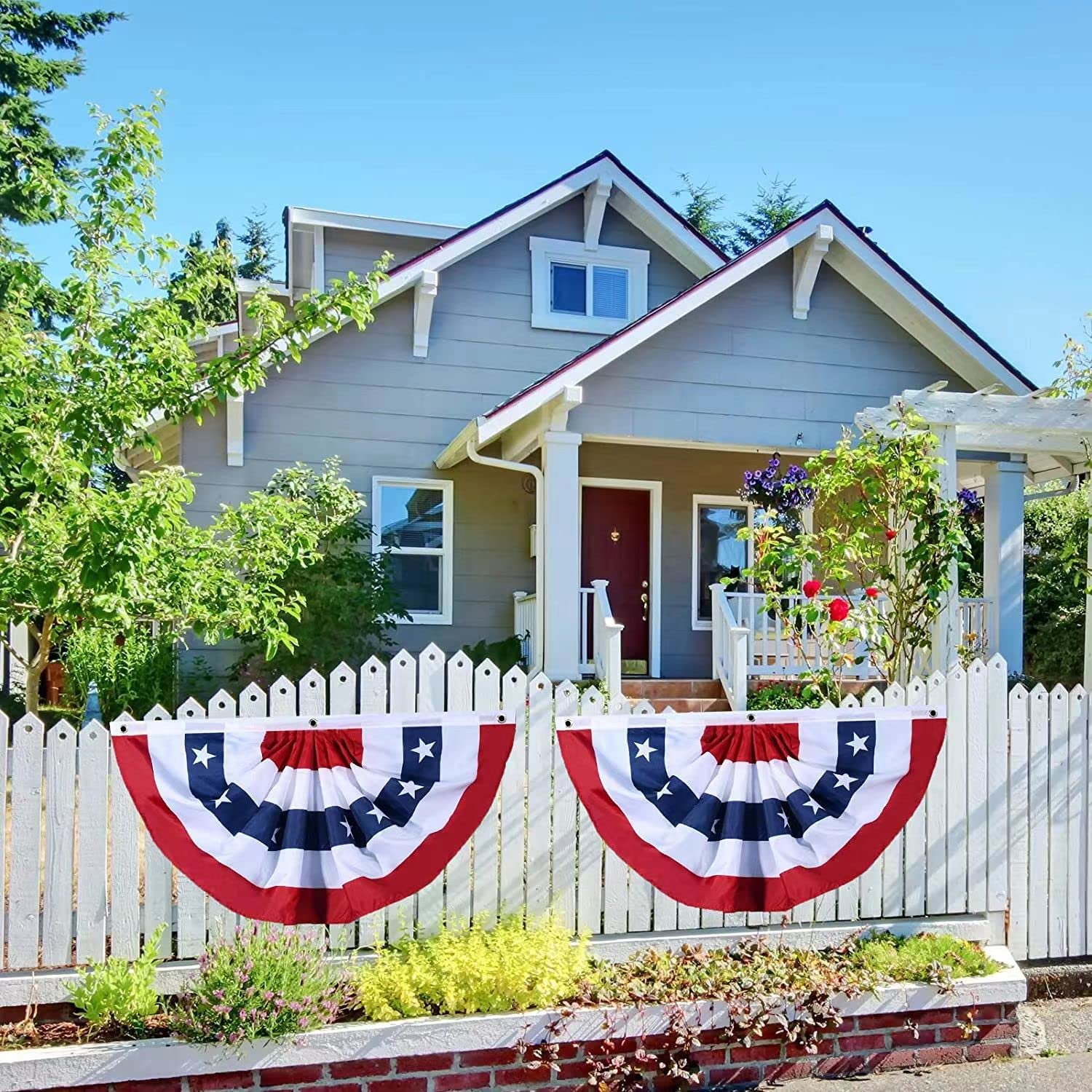 Booson 4th of July yard and gate decorating flag