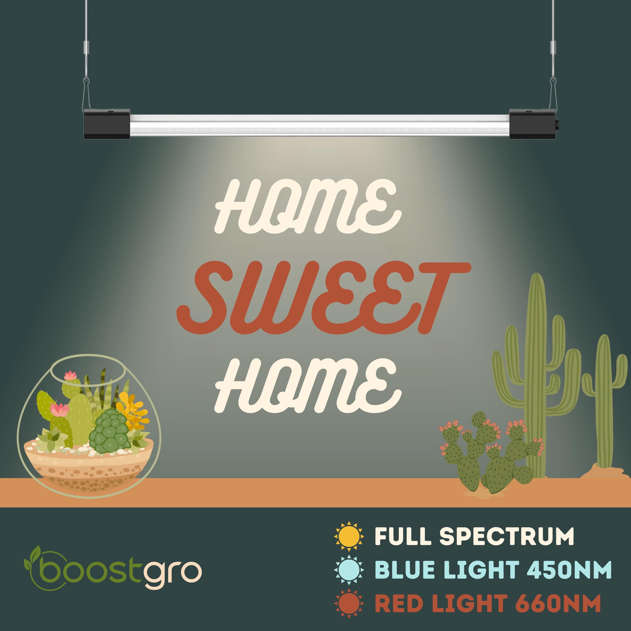 BoostGro 4ft fixture demonstrates daisy-chain capability for multiple units
