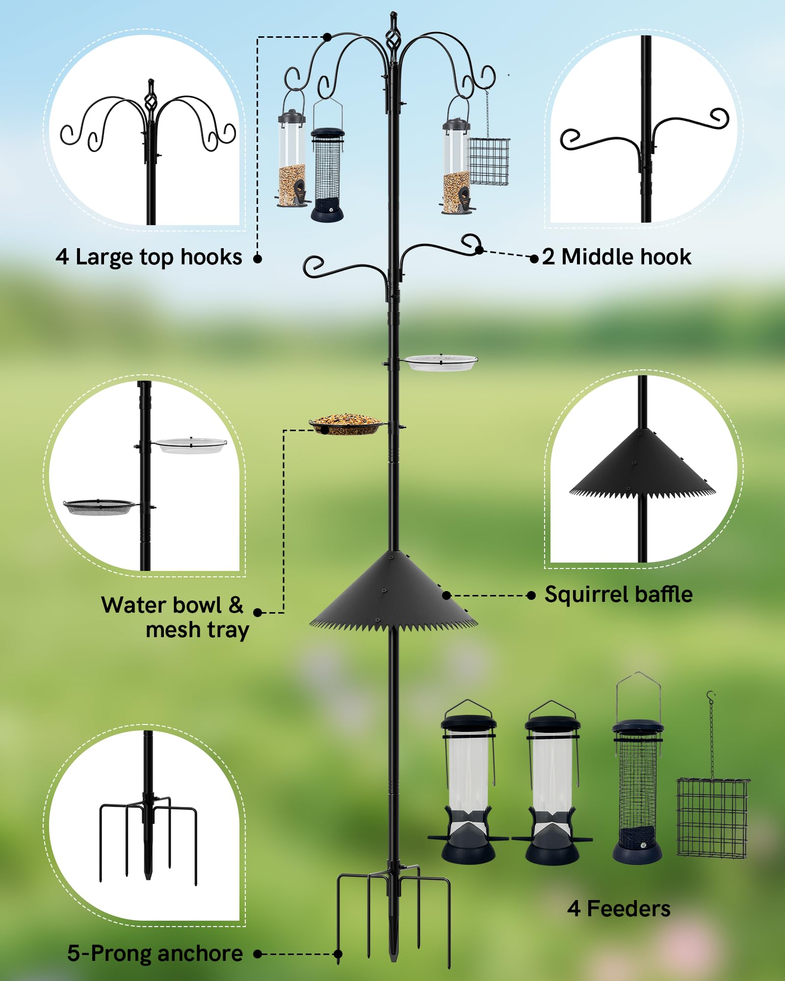 Boostool 5-prong base keeps the stand steady on uneven ground