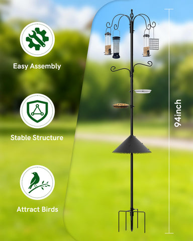 Boostool Squirrel Baffle 18.5 inch helps deter squirrels from seed at feeding station