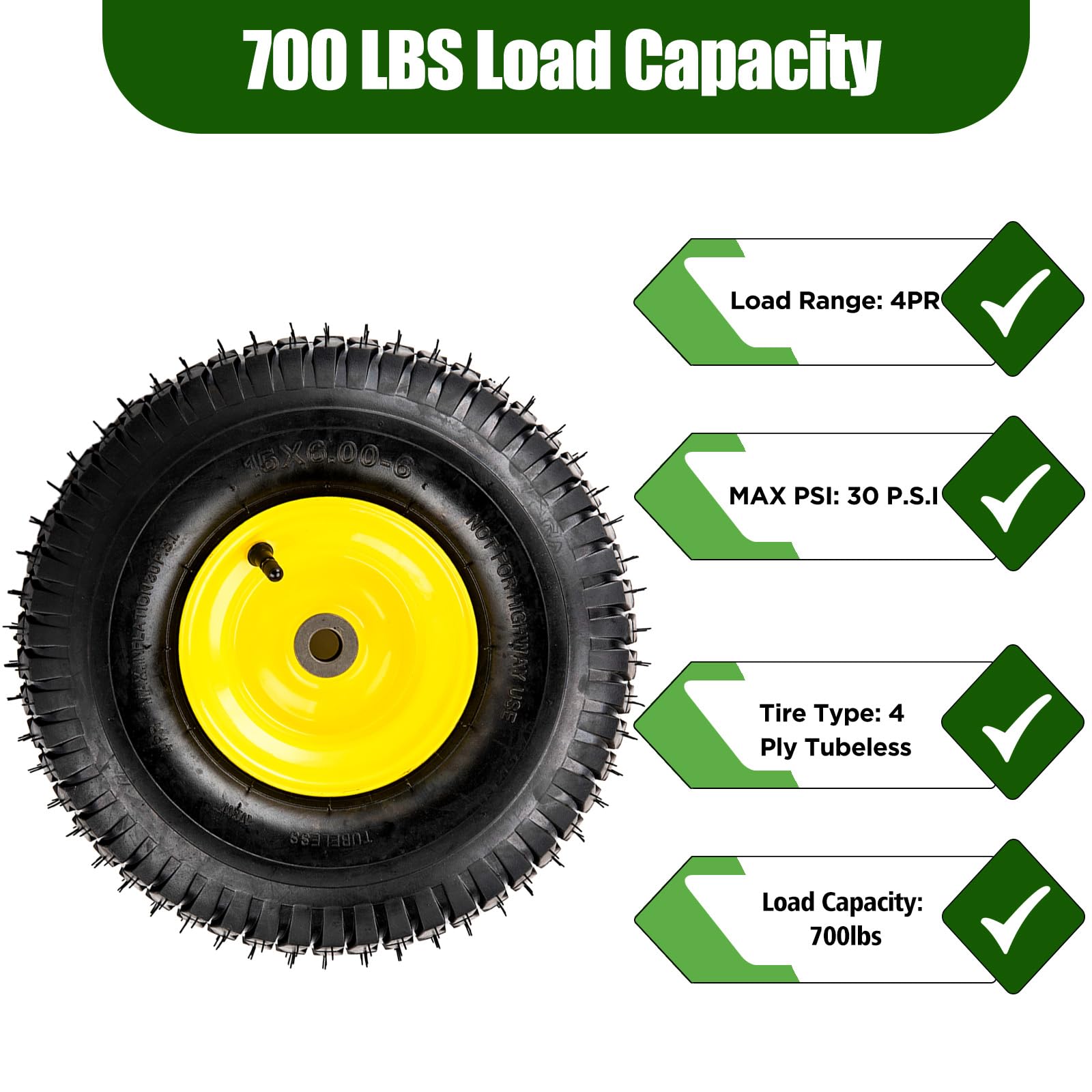 BOOTOP PIN 6-inch rim diameter and precise measurements fit compatible mowers.