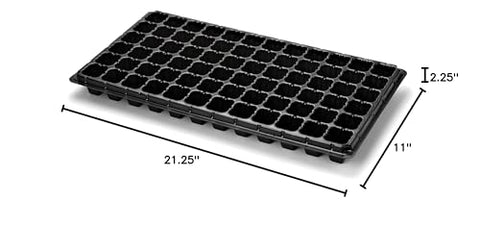Bootstrap Farmer germination tray showing 21.25 by 11.25 inch dimensions for efficient propagation