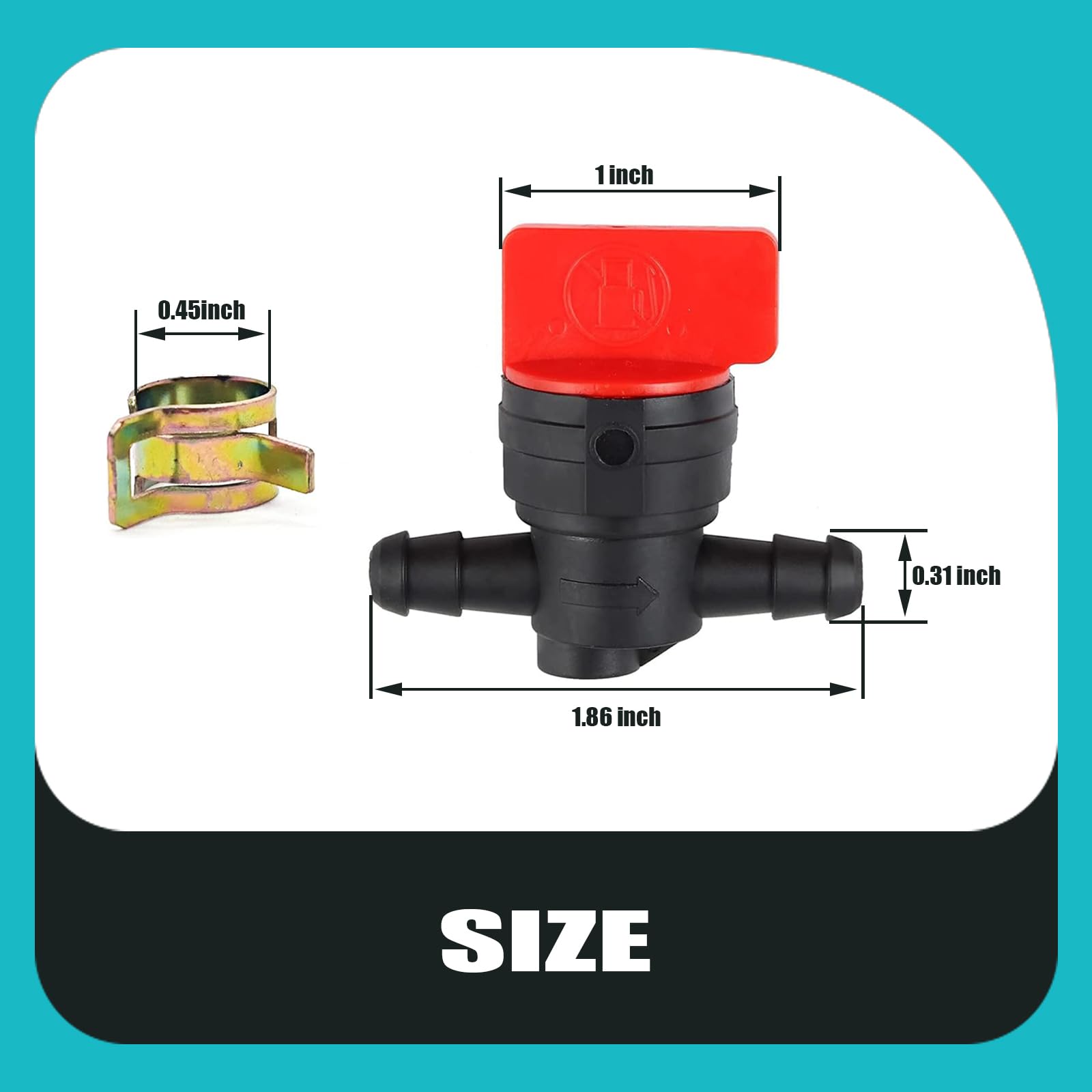 Bopurtotly valve for Briggs & Stratton engines with clamp installation