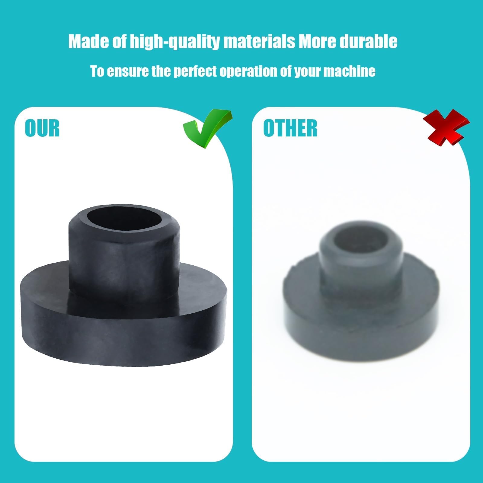 Bopurtotly fuel tank bushing for Troy-Bilt zero-turn mowers enables secure fit.