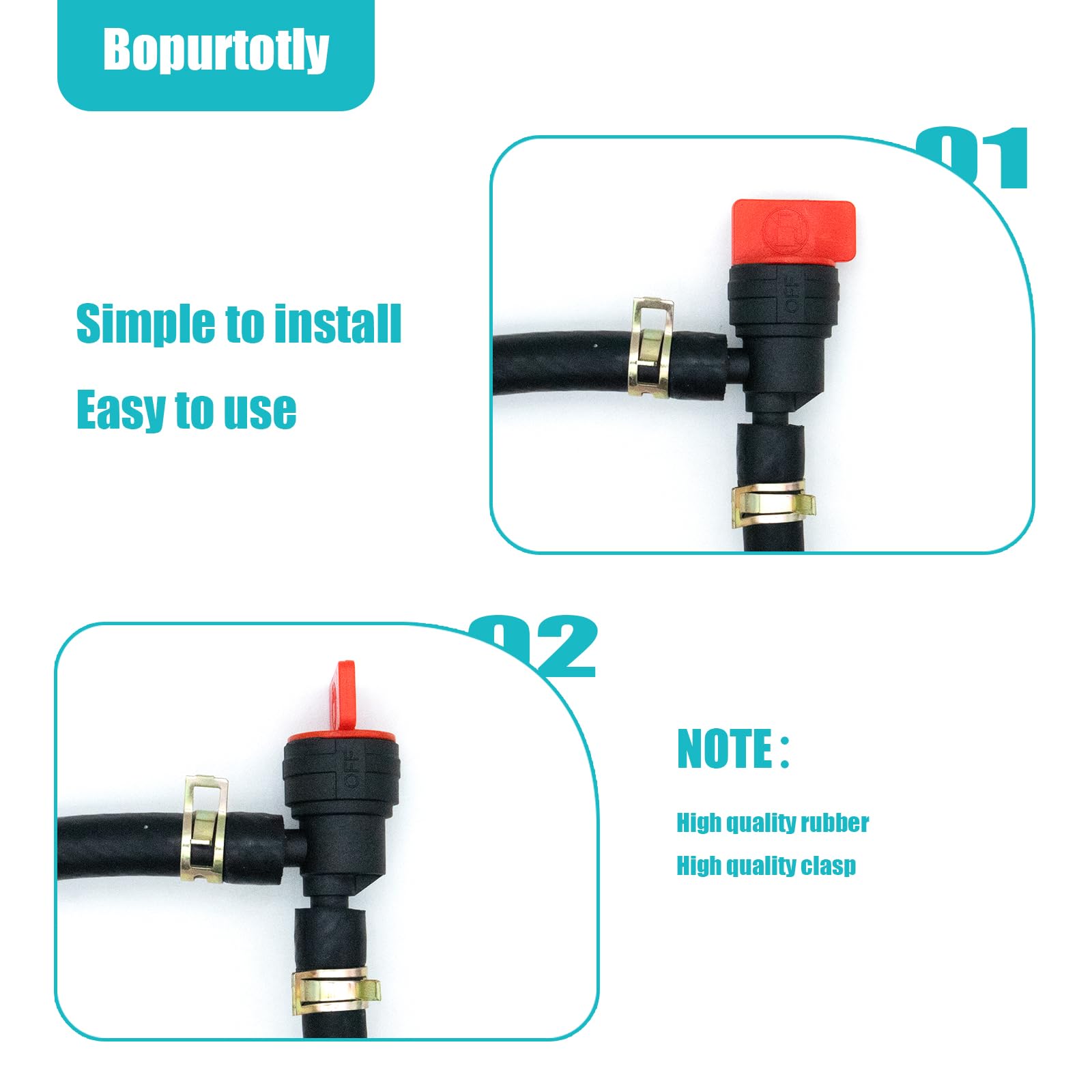 Bopurtotly 1/4 inch fuel line valve offers precise shut-off