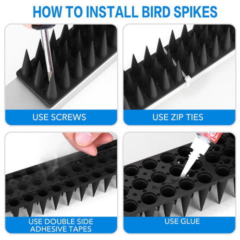 BORHOOD balcony garden spikes shield siding from nuisance birds.