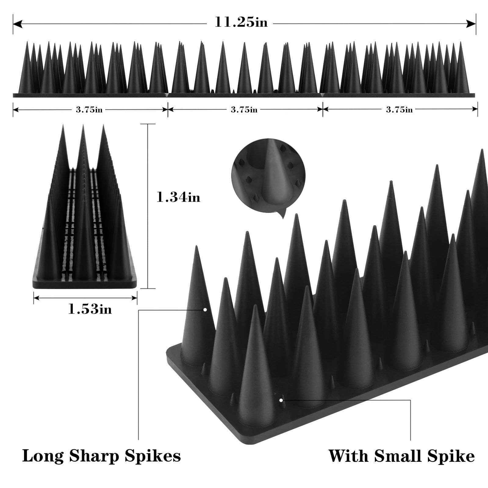 BORHOOD 40-pack roof-edge spikes deter small birds and prevent nesting.