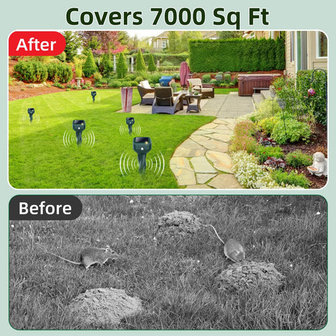 BORHOOD Deterrent stakes create a safe zone that encourages animals to move away.