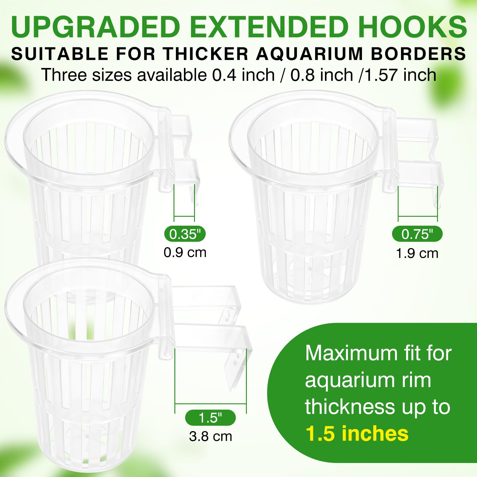 Borlech six-hook setup supports multiple plant sizes.