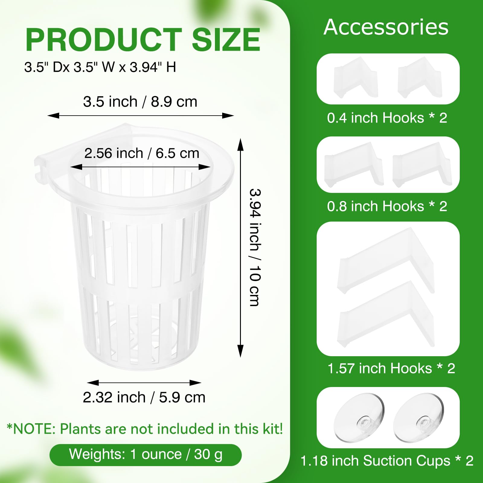 Borlech suction cups two-pack allow stable attachment to glass surfaces.