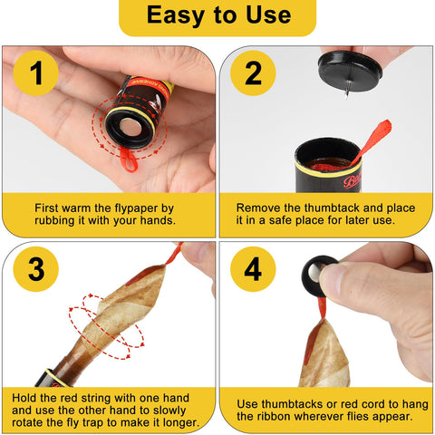 Boromine outdoor-use fly strips offer long-lasting performance.