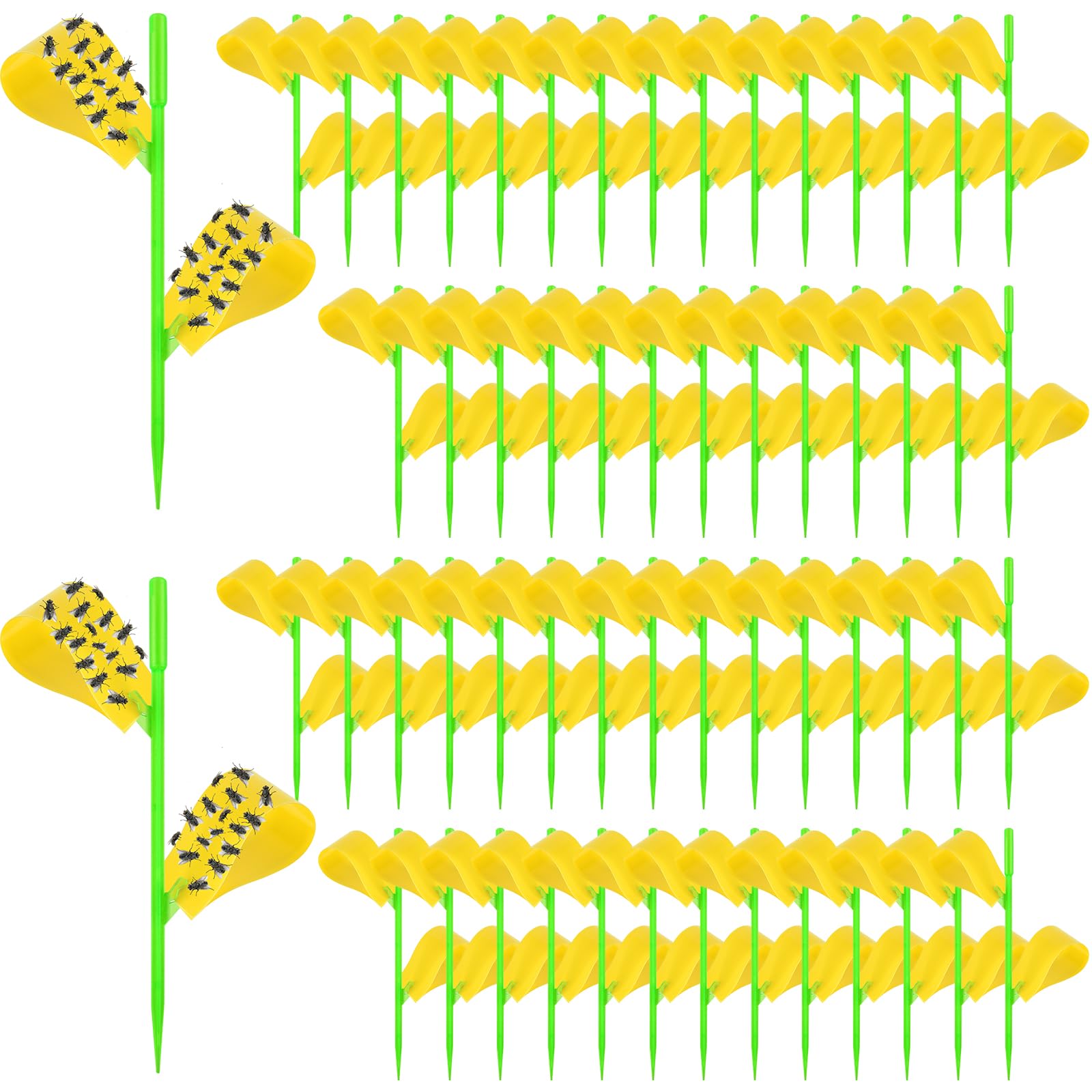 Boromine fruit fly traps with yellow sticky sheets for indoor and outdoor plant protection.