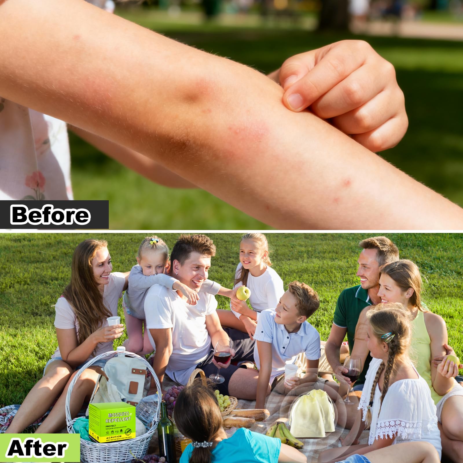Boromine camping mosquito repellent in a bag, ideal for tents and hikes.