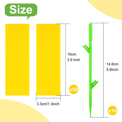 Close-up of Boromine yellow sticky trap showing strong adhesive and color cue for pests.