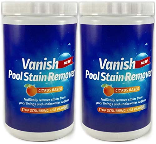 Bosh Chemical Vanish pool stain remover bottles with citrus formula for safe pool use.