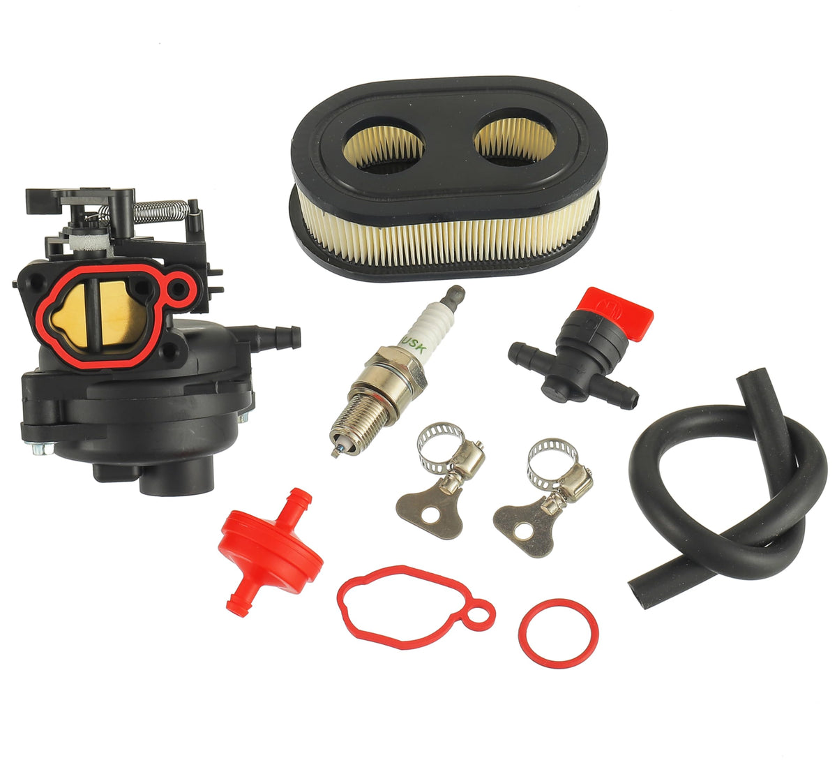 BOSHCHEN 799584 carburetor close-up on Craftsman mower kit for easy installation.