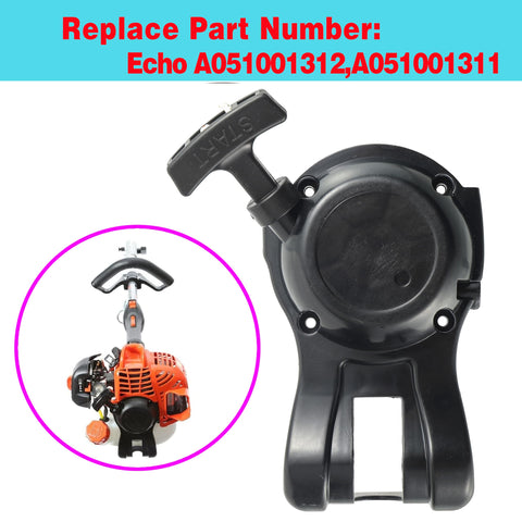 Durable plastic recoil starter provides stable performance for Echo trimming tasks.