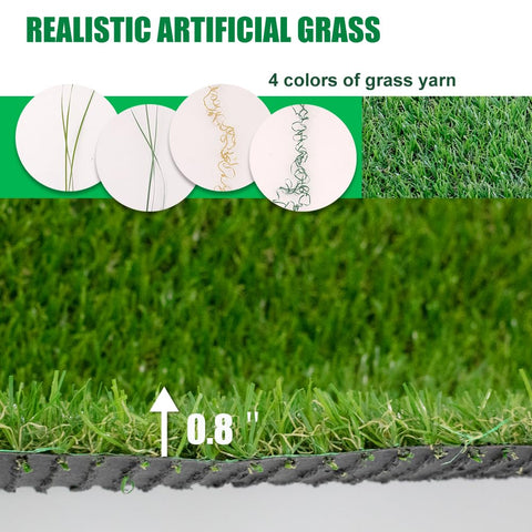Boshuele artificial grass 3x10ft layout showcasing room-wide green space.