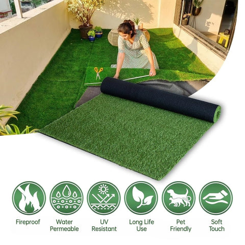 Boshuele grass on patio or balcony demonstrating versatile indoor outdoor placement.