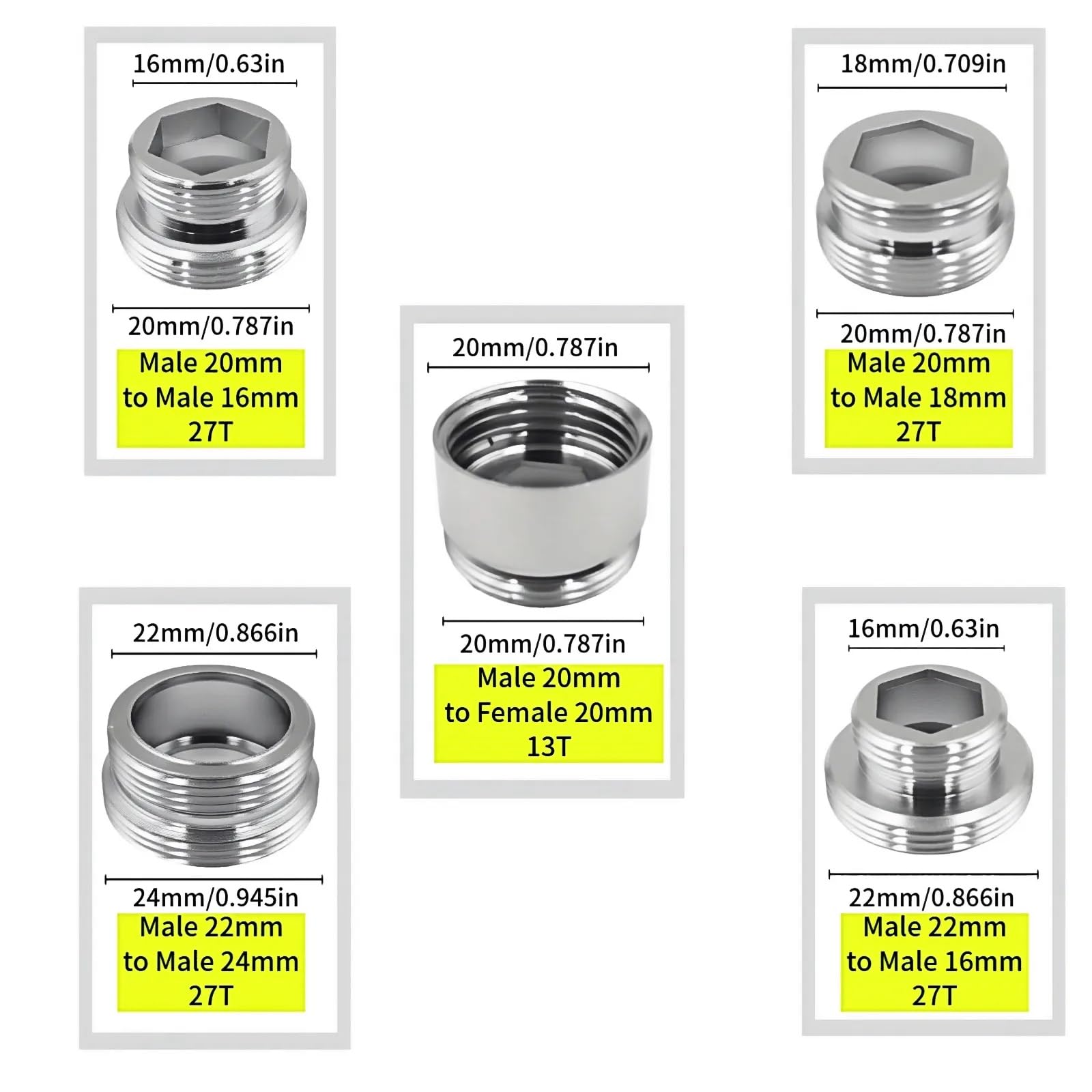 Bosicats brass faucet adapter highlights durable brass construction for reliability