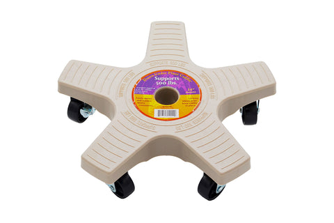 Bosmere Down Under Plant Caddie front view showing sturdy wheels for easy pot movement.