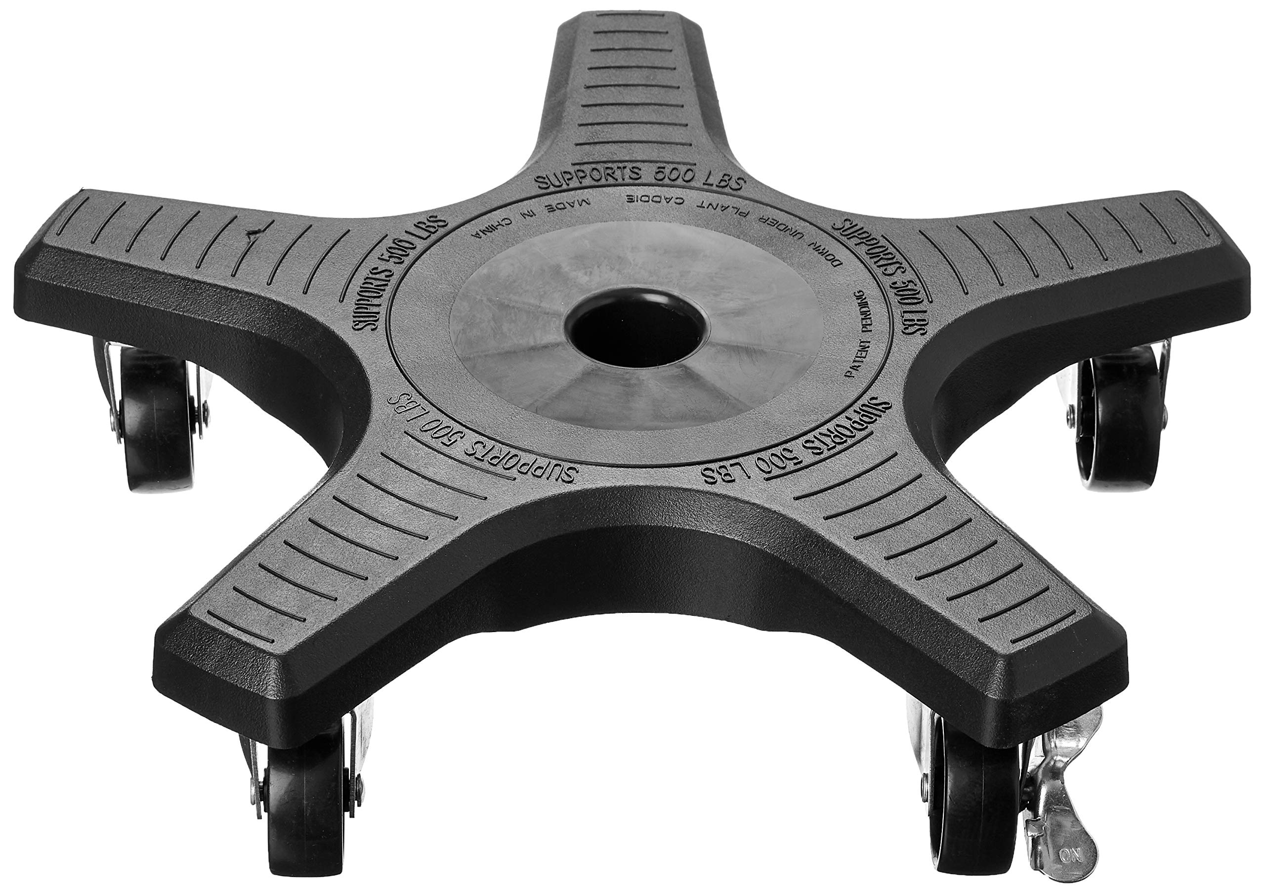 Bosmere Down Under Plant Caddie rolling wheels help move heavy pots on a deck with ease.
