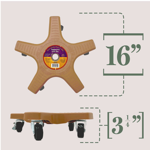 Bosmere plant caddie features a locking caster for secure placement