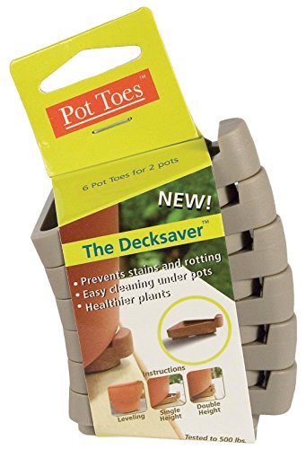 Bosmere Pot Toes elevating a planter to prevent stains and improve drainage.