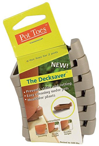 Bosmere Pot Toes elevating a planter to prevent stains and improve drainage.