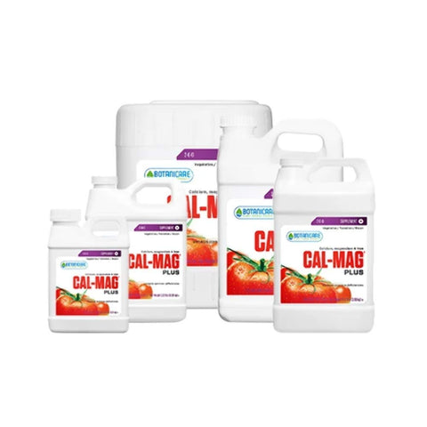 Botanicare Cal-Mag Plus label close-up showing nutrient balance for hydroponics and soil.