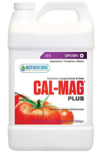 Botanicare Cal-Mag Plus Organic Plant Supplement 1 gal bottle supports healthy foliage.