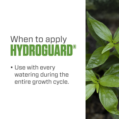 Botanicare Hydroguard label shows shelf life and opening window for reliable use