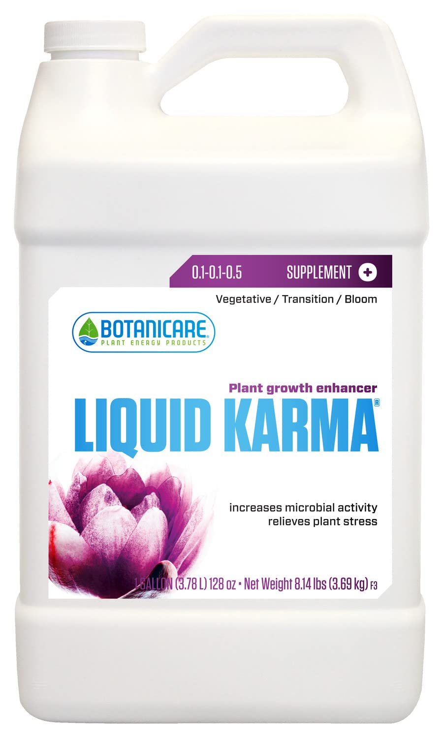 Botanicare Liquid Karma bottle front view supports steady plant growth.
