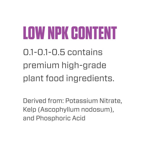 Botanicare Liquid Karma growth cycle usage supports cycle-wide nutrition.