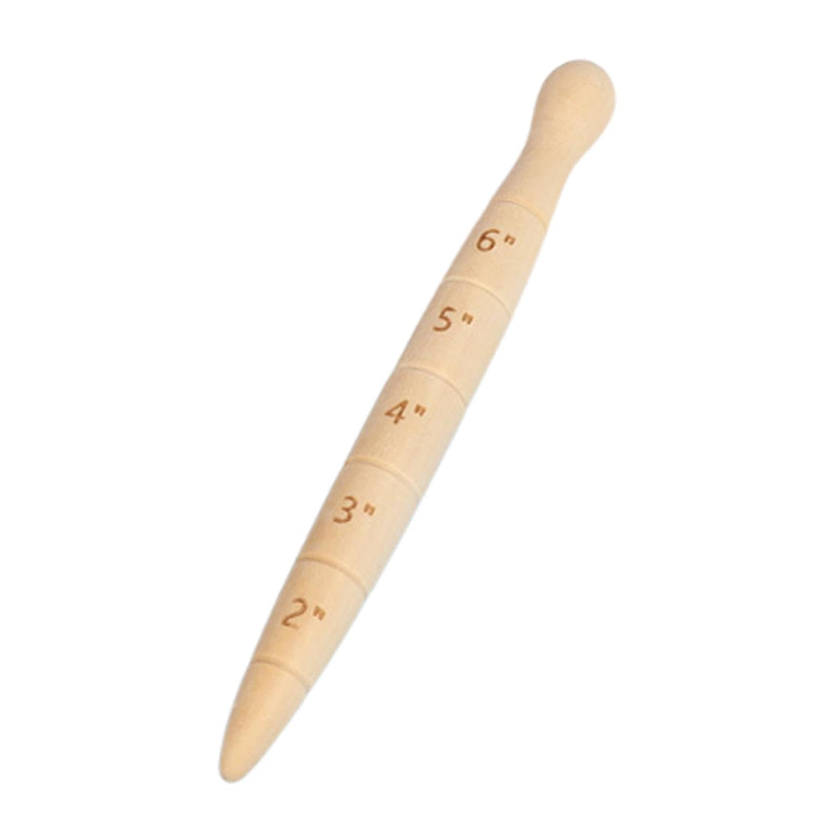 Bothyi wooden seed dibber with measurement scale for precise planting depth