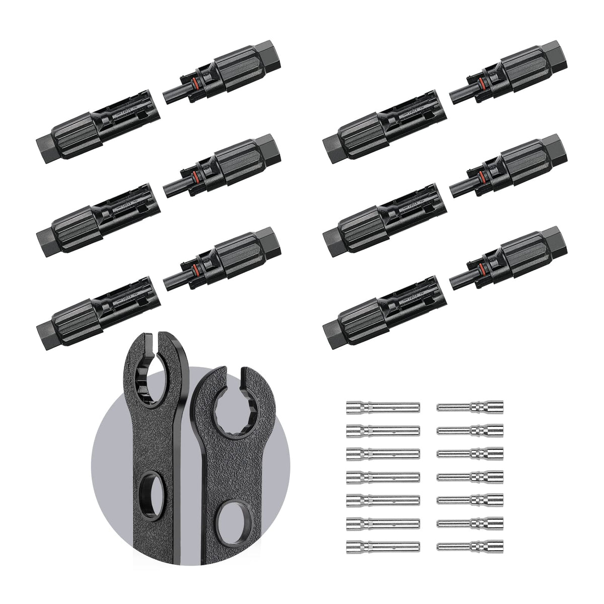 BougeRV 12-piece solar connector kit for seamless panel wiring