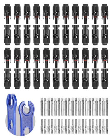 BougeRV 44pcs solar connector spanner set for quick, secure PV cable terminations.