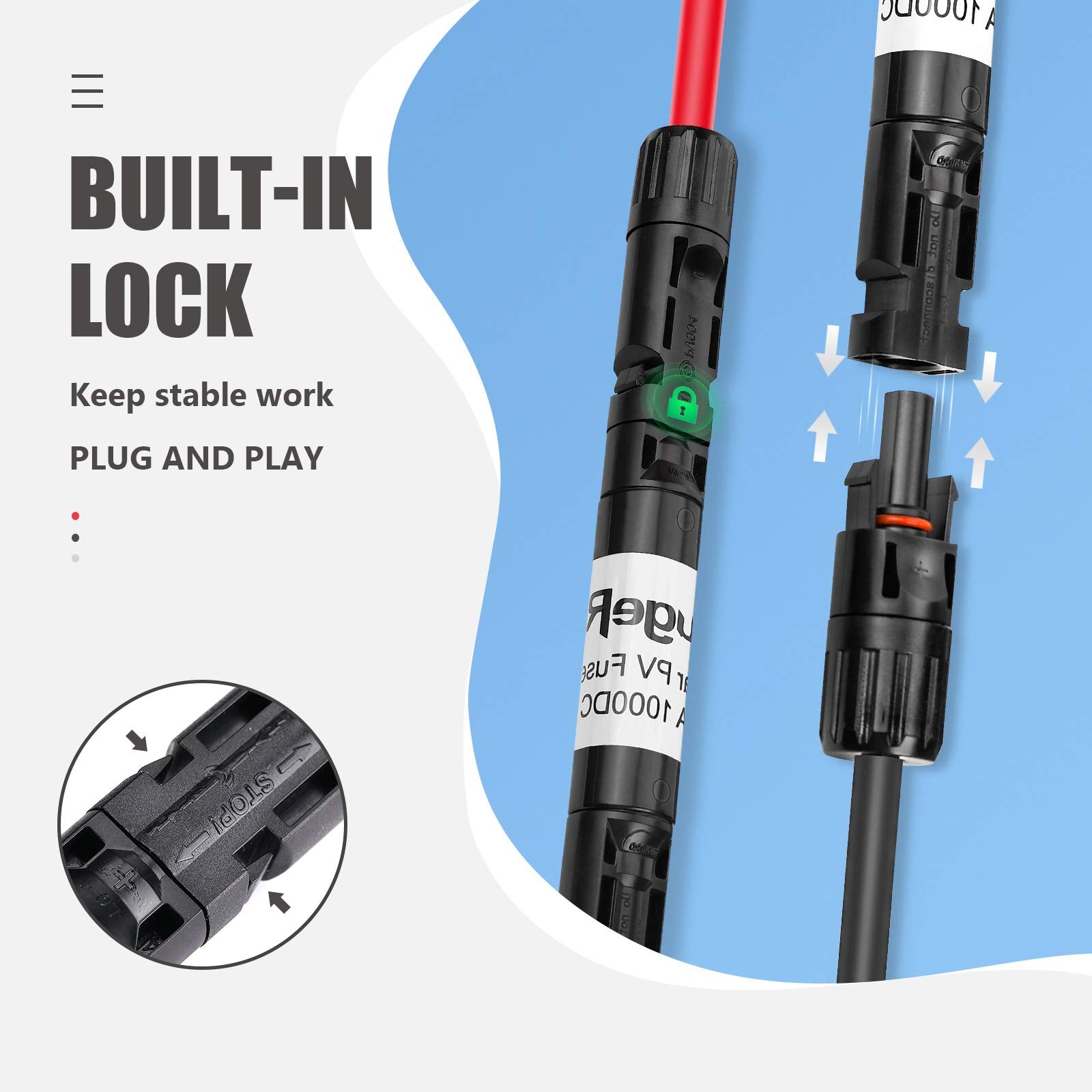 BougeRV ceramic fuse tube in the middle for durable protection
