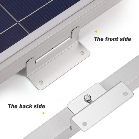 BougeRV Z-bracket set for 50-300W panels secures on diverse surfaces for boats and trailers.